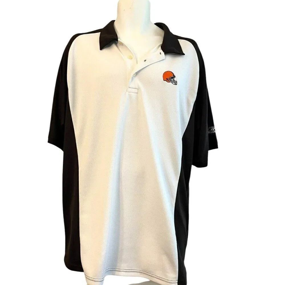 Cleveland Browns Mens XL Polo Shirt NFL Football Reebok Play Dri
